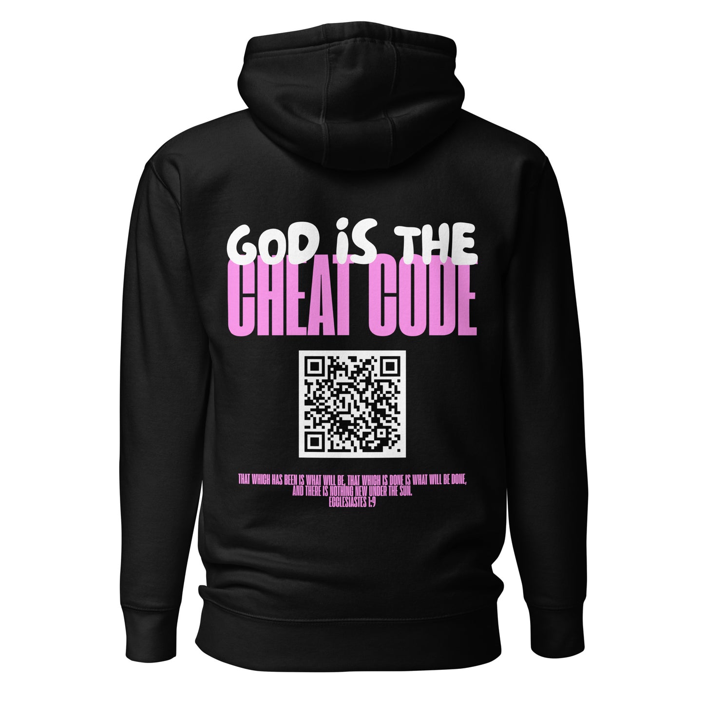 Christian hoodie with “God Is the Answer” graphic inspired by Ecclesiastes 1:9