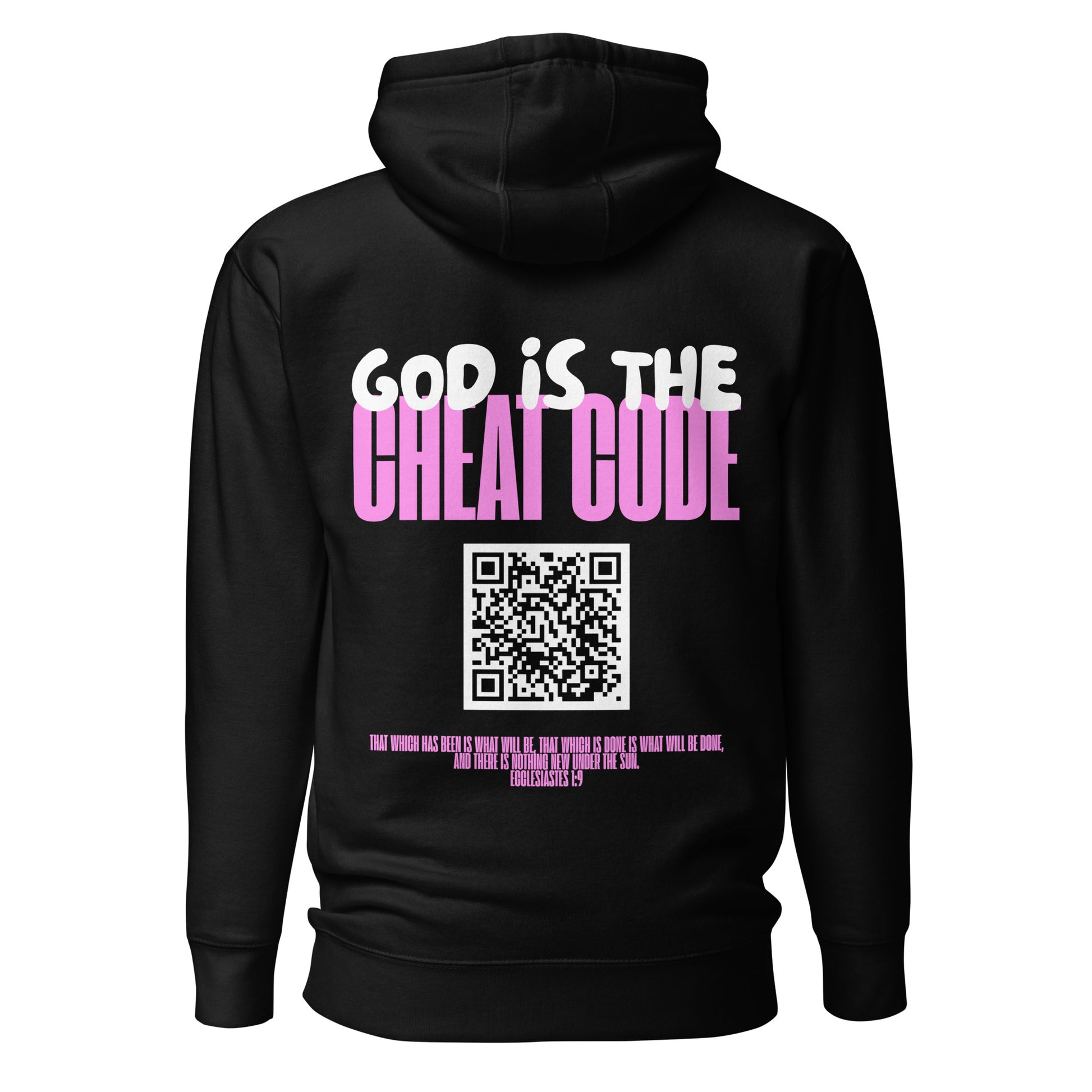 Christian hoodie with “God Is the Answer” graphic inspired by Ecclesiastes 1:9