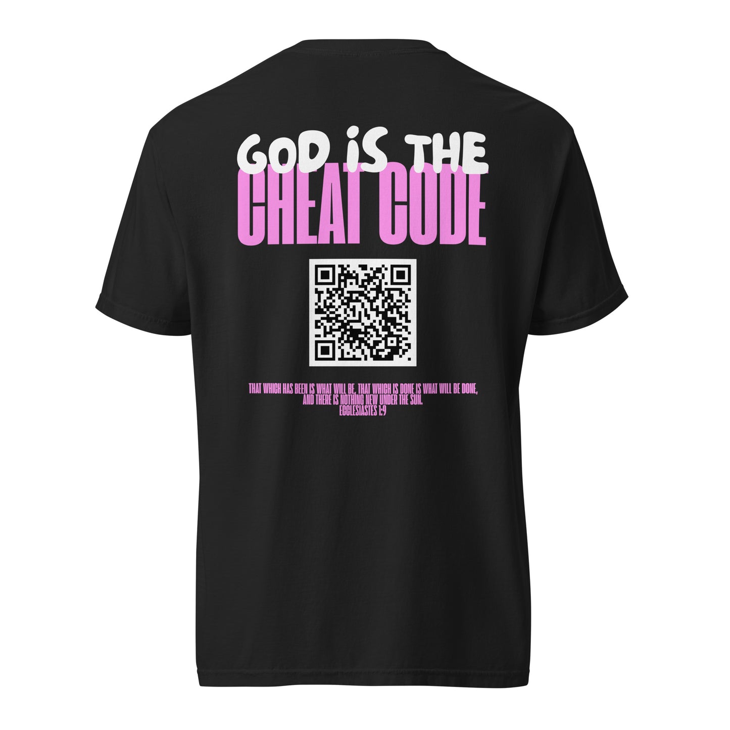 Minimal modern Christian graphic tee with God-centered message